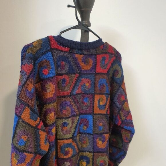 PERUVIAN CONNECTION Alpaca Embroidered colorful sweater size Medium - Picture 6 of 12